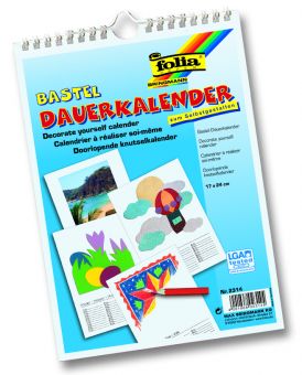 Dauerkalender 17 x 24 cm weiß