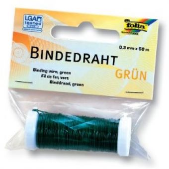Blumendraht/Bindedraht, 0,3mmx50m, grün
