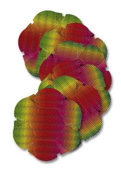 Dekokörbchen aus 3D-Regenbogenwelle